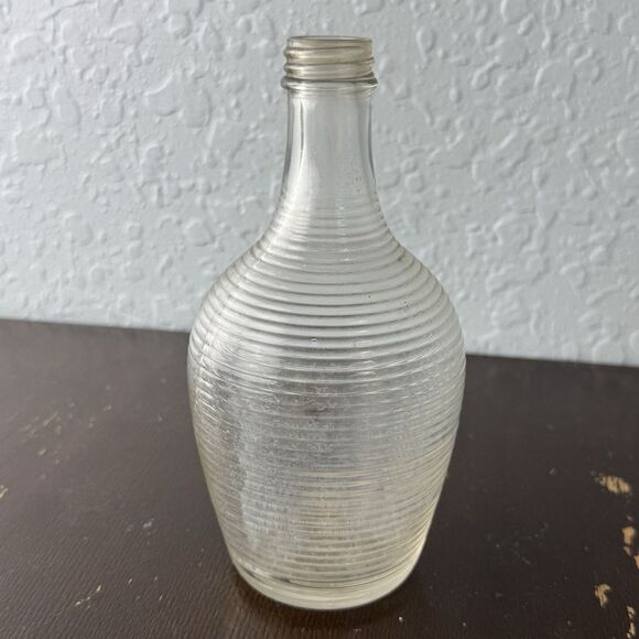 Antique Indian Perfume Oil Bottle Ribbed With Lord Ganesha Makers Mark 7”x3.5” - Picture 4 of 9